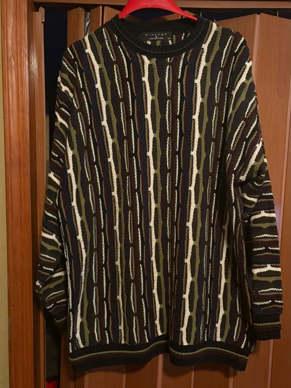 90s Protege Men's Vintage COOGI Carlo Colucci Style 3d Knit Sweater XL
